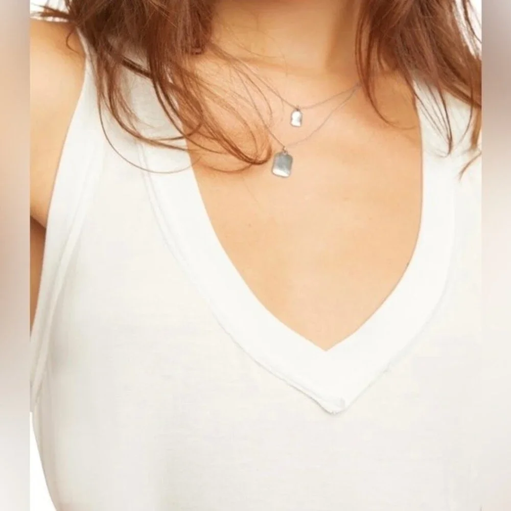 Free People We The Free Women’s Moon Dance Classic Tank Top Cream Off White S